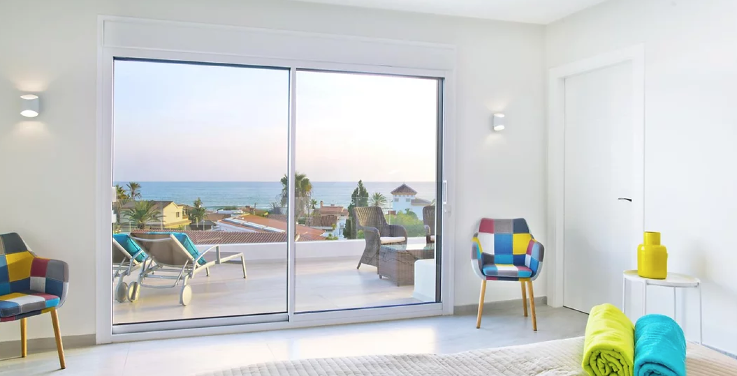 Villa Seaview Marbella 8 bedrooms bedroom with sea views