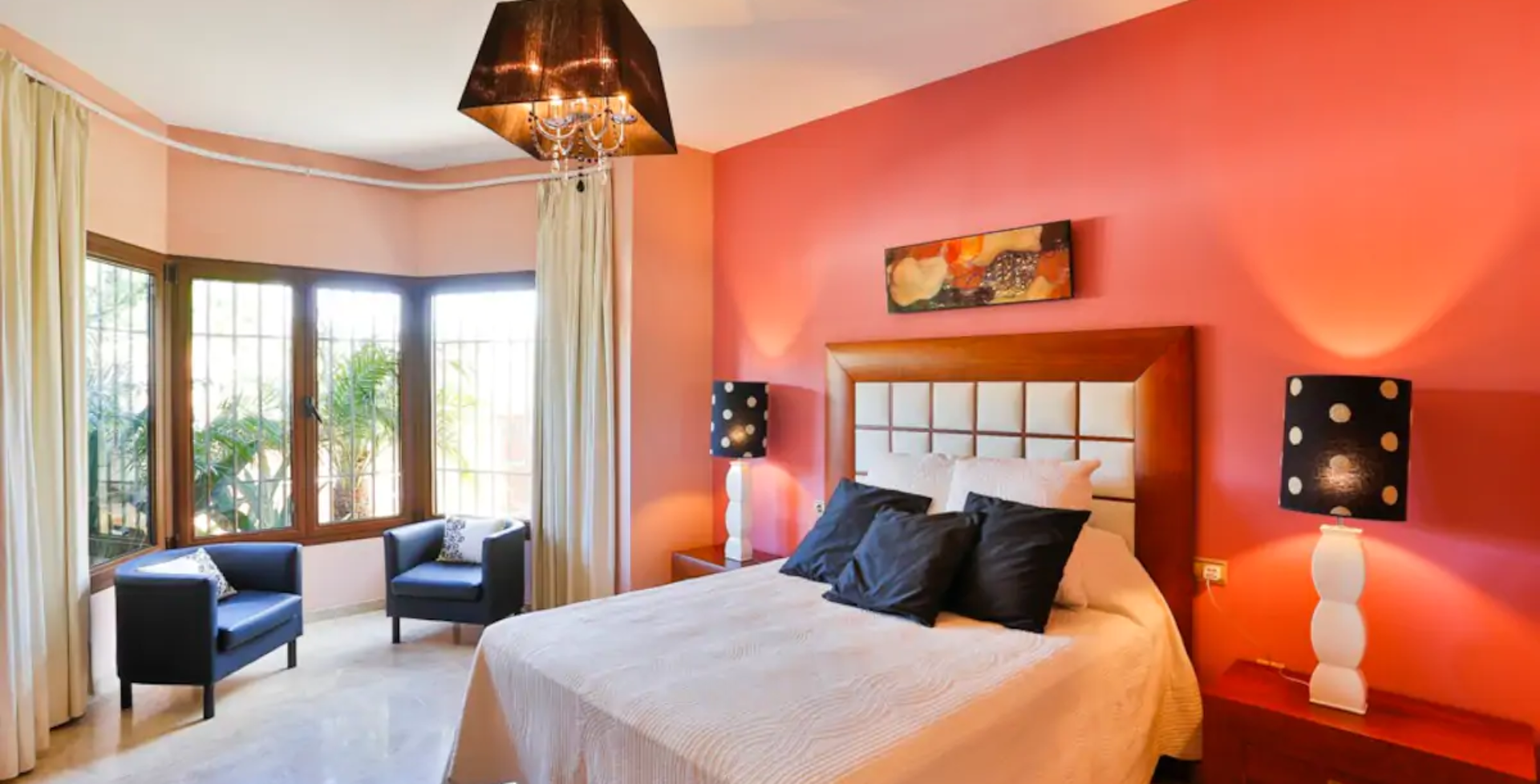 Marbella Mansion rental villa double bedroom