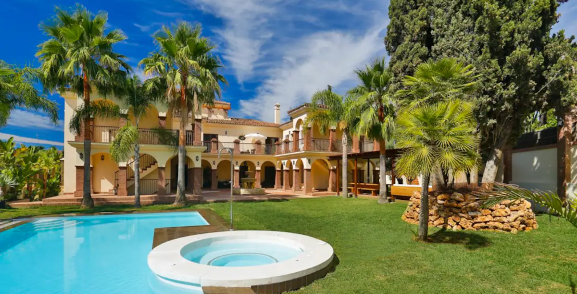 Marbella Mansion rental villa gardens