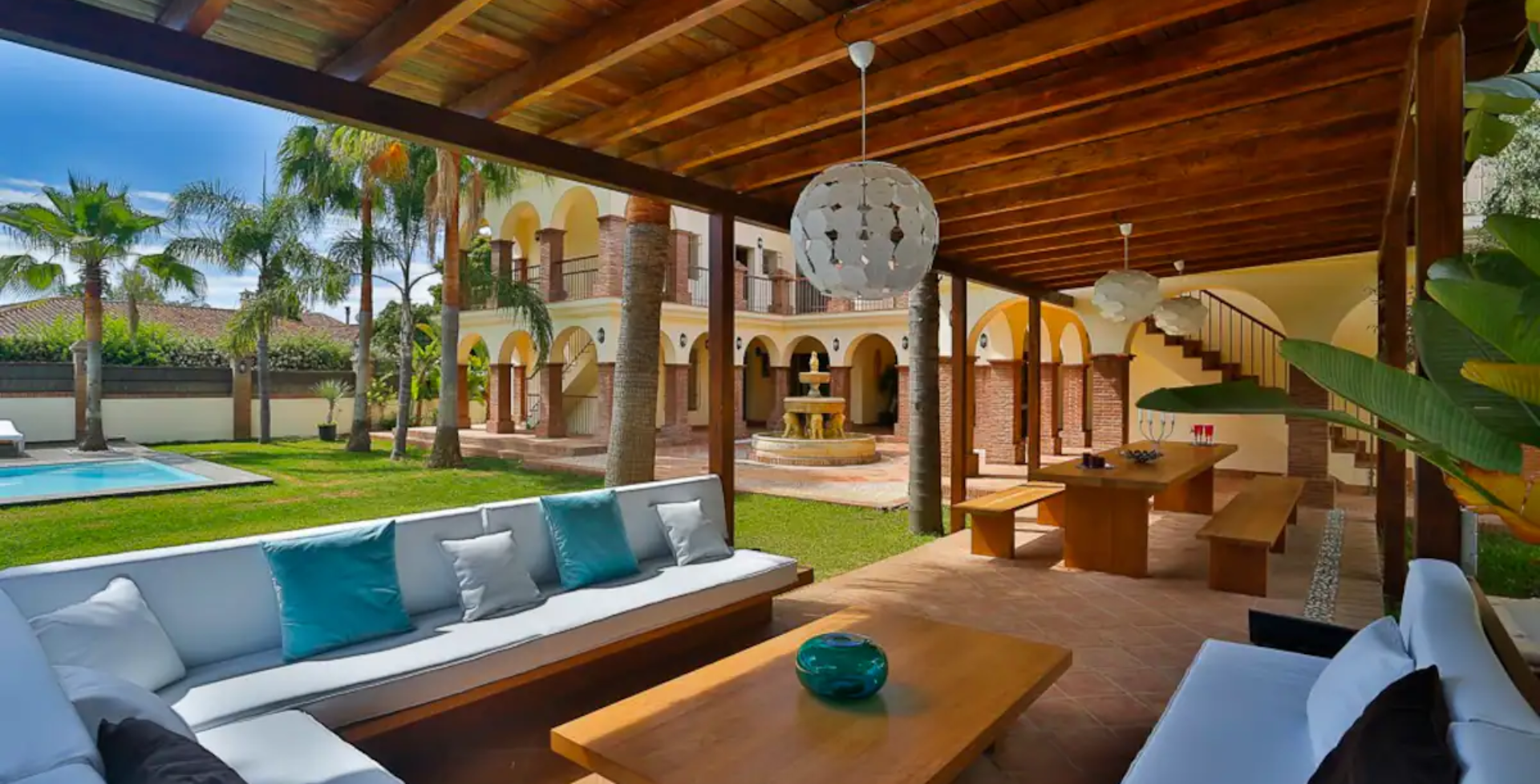 Marbella Mansion rental villa outside spaces