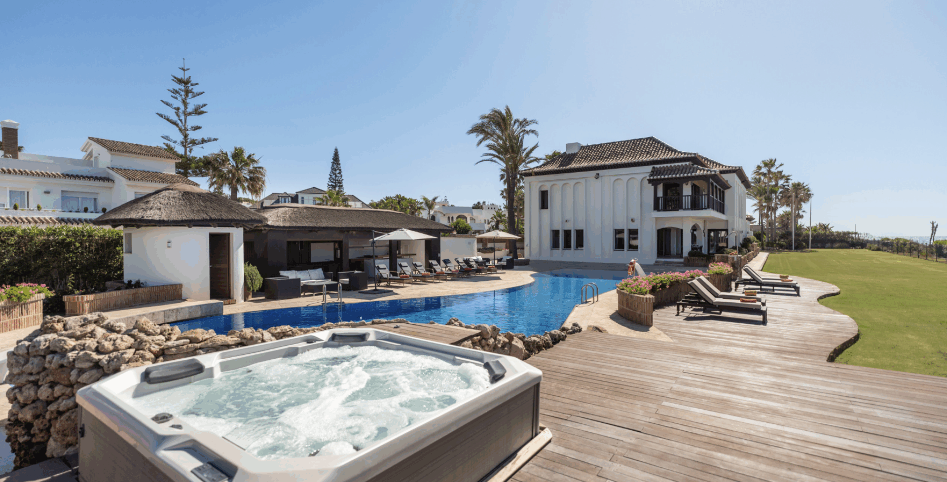 Villa Maji beachfront villa Marbella jacuzzi