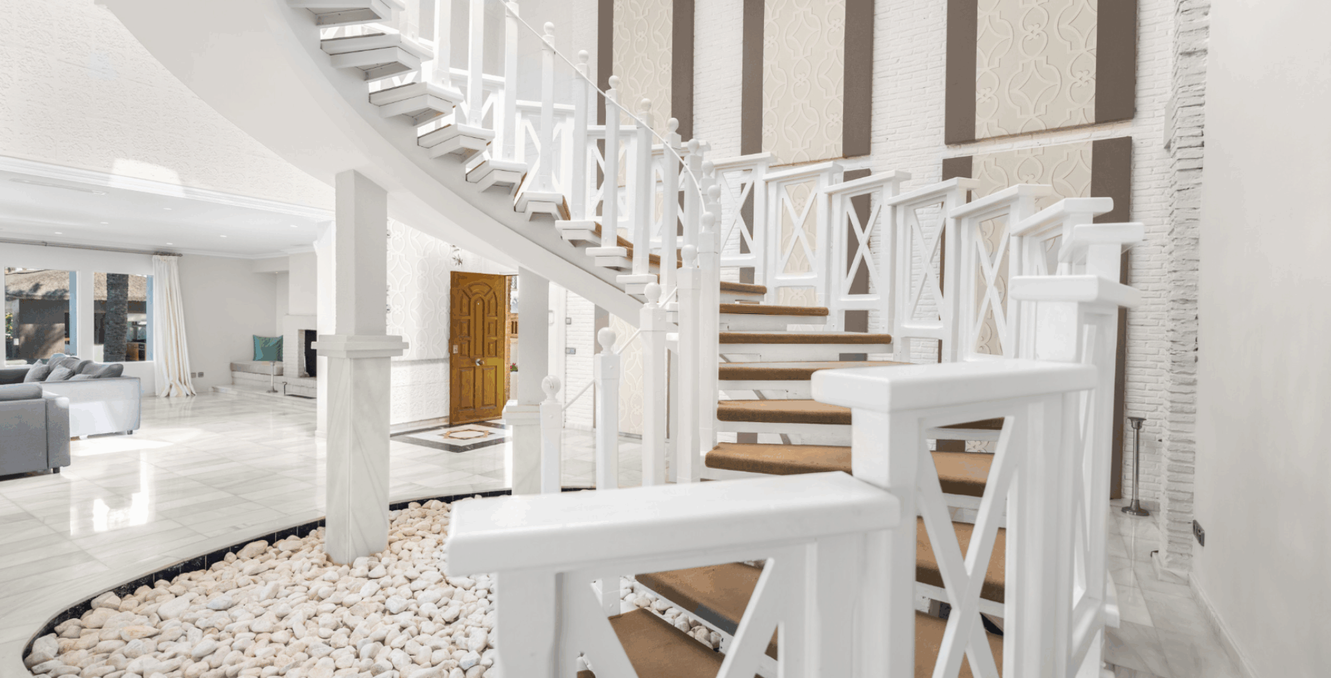 Villa Maji beachfront villa Marbella stairs